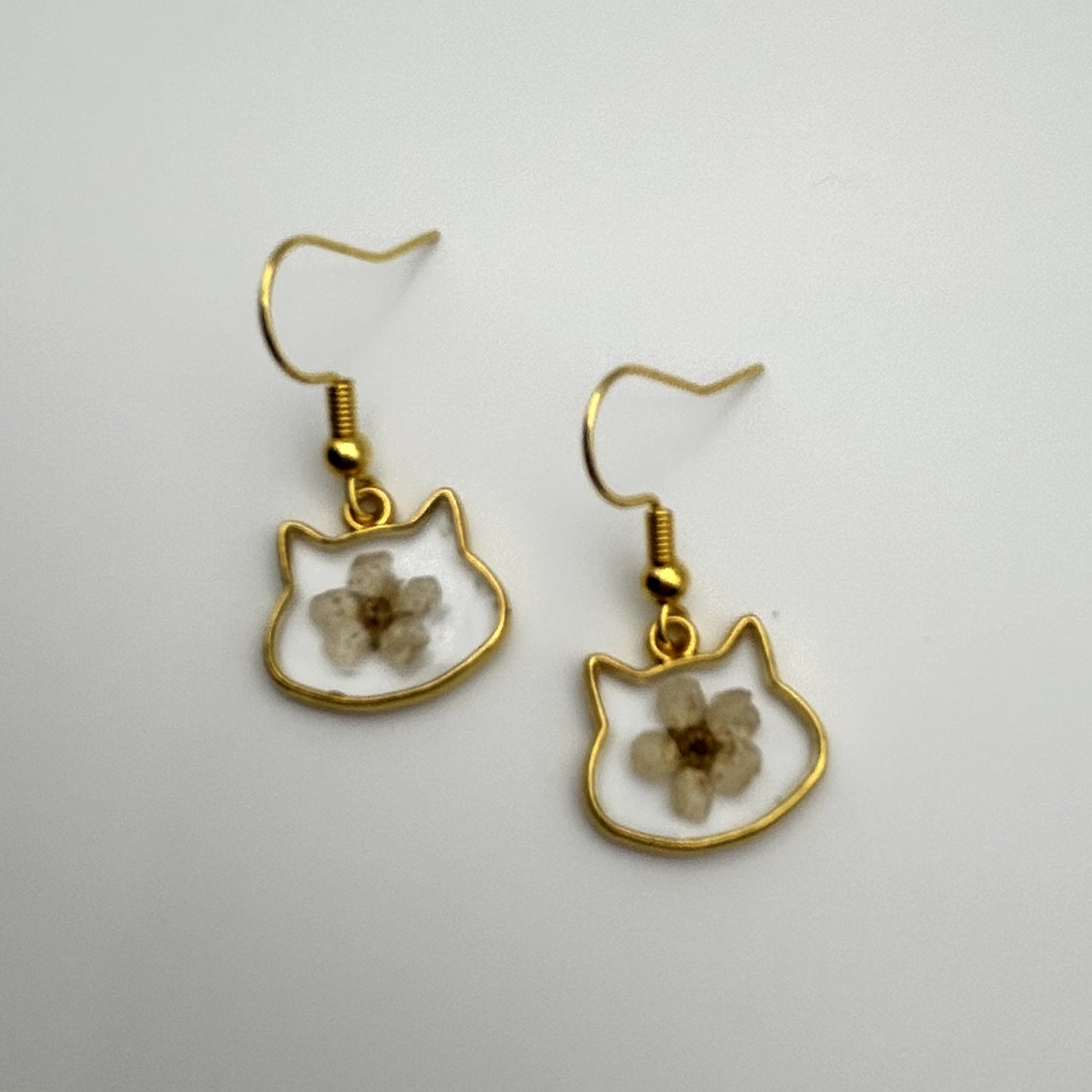 Floral Cat Head Earrings