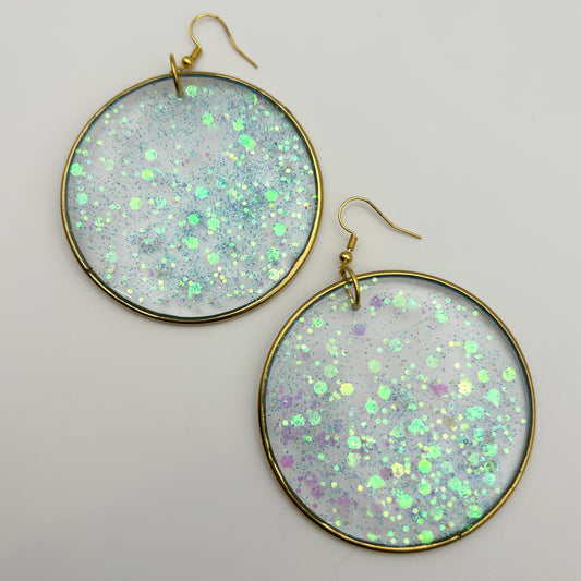 Glittery Hoop Earrings