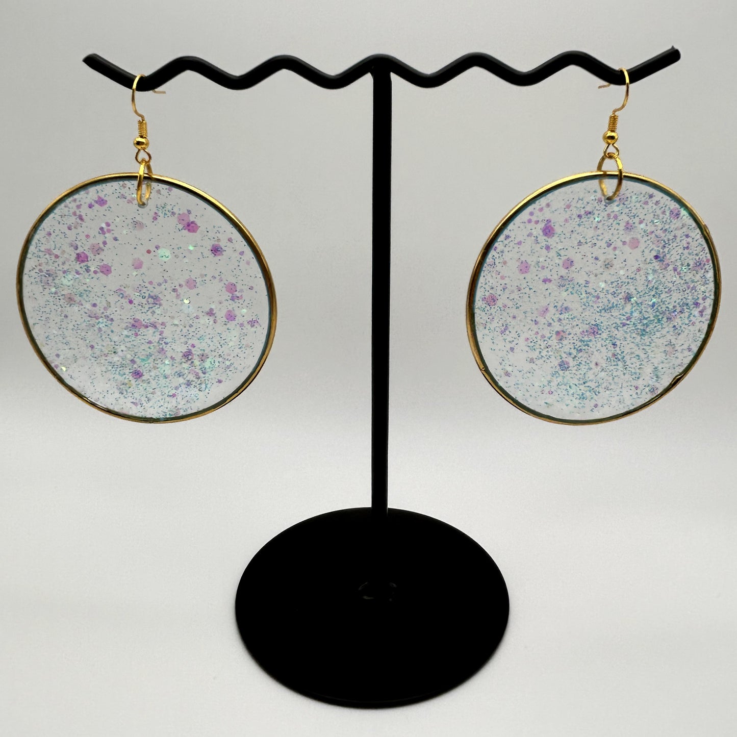 Glittery Hoop Earrings