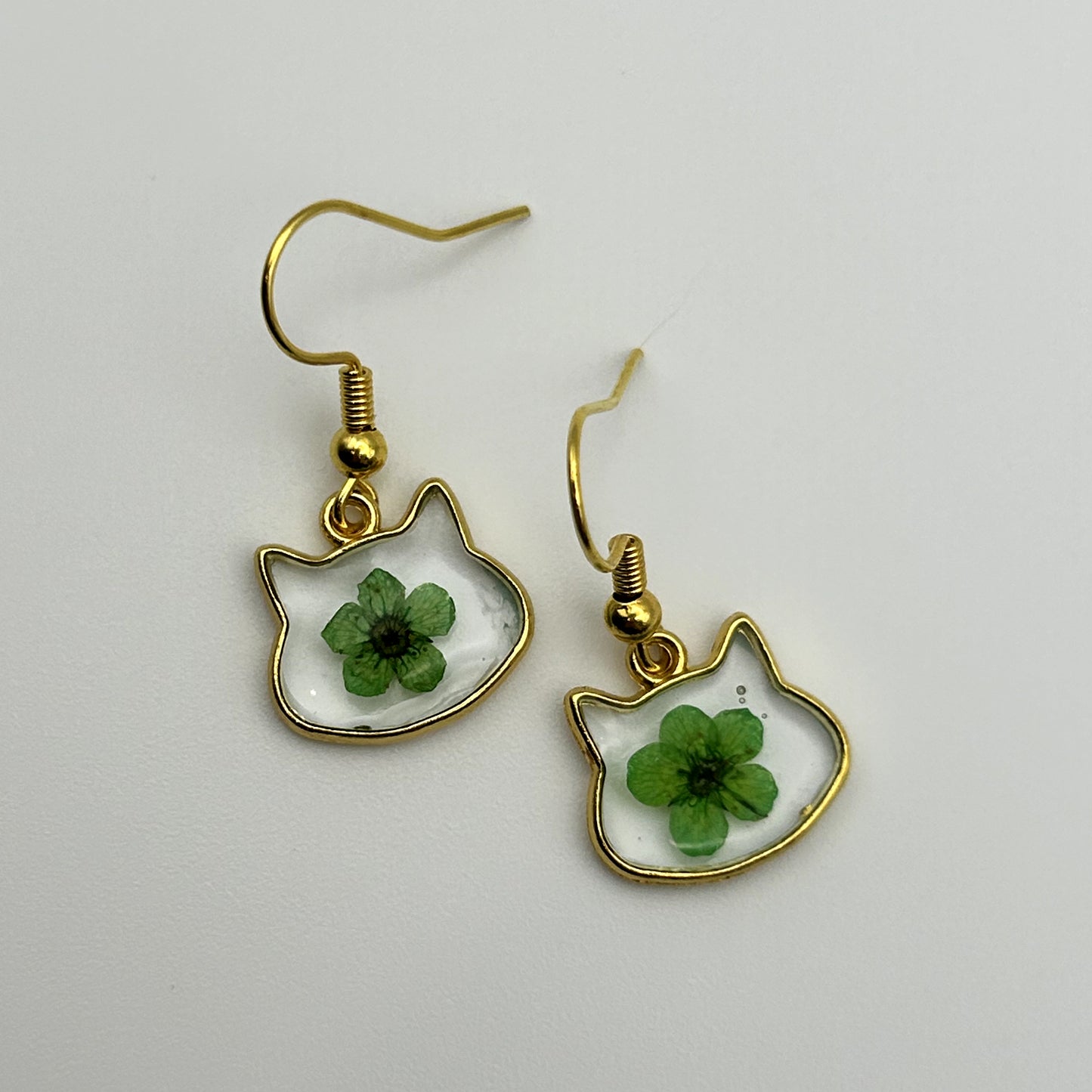 Floral Cat Head Earrings