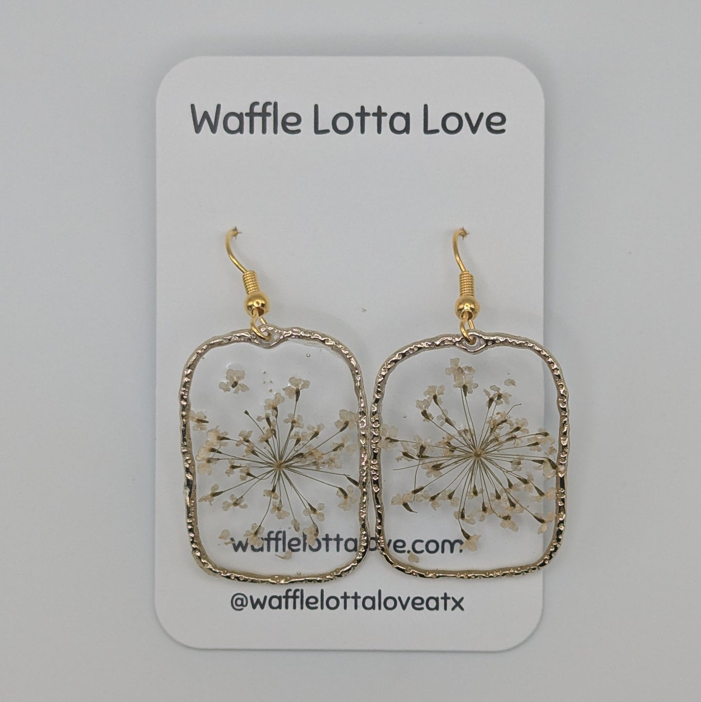 Queen Anne's Lace Rectangle Earrings