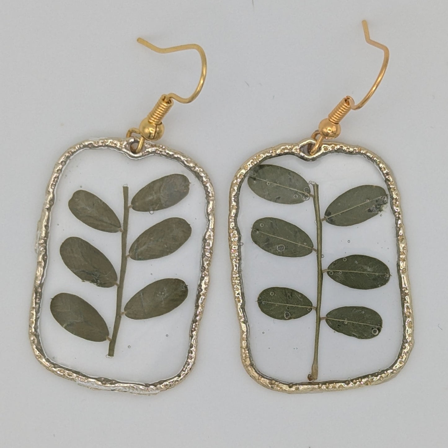 Framed Leaf Earrings