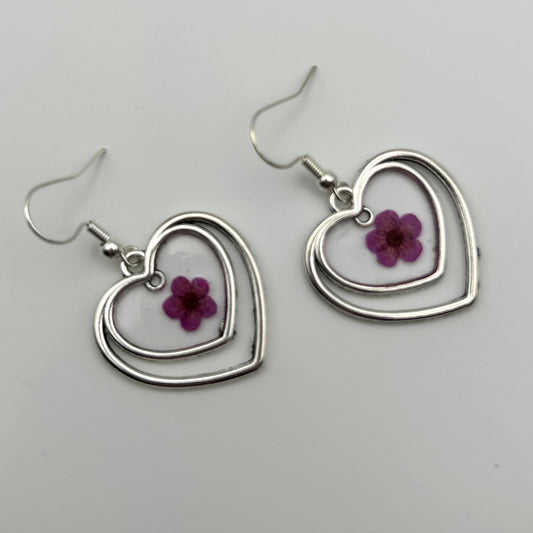 Floral Heart Earrings